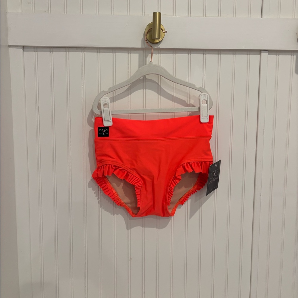 Can’t Relate Ruffle Brief - Neon Orange (Kids Dancewear)